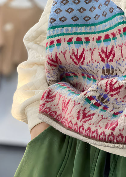 Gilet Donna in Lana con Stampa Caldo Moda a Strati