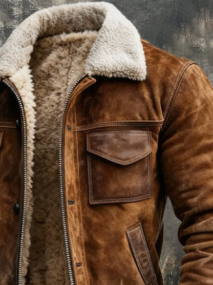 Giacca Pelle Uomo Sherpa Regular Fit