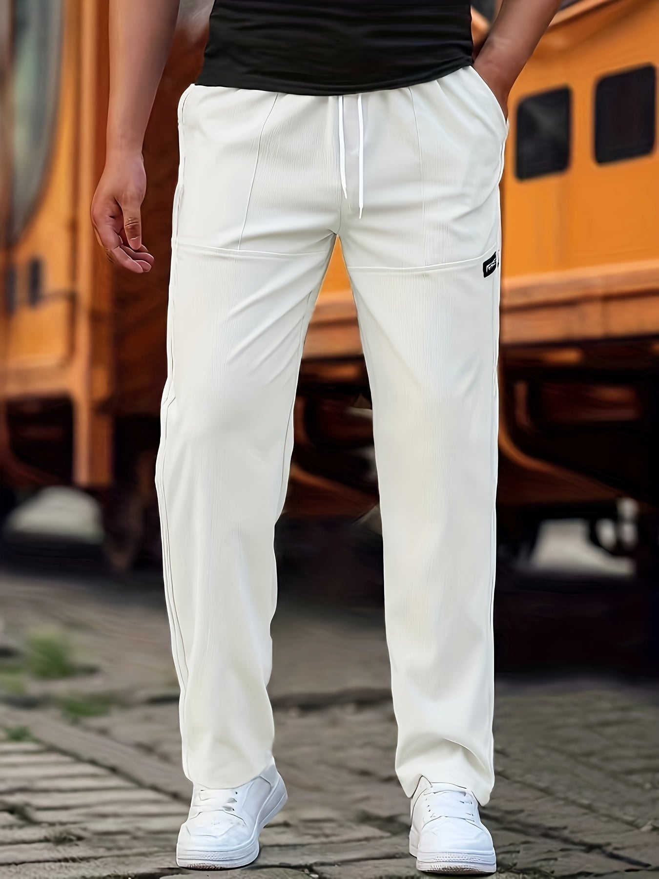 Pantaloni Jogging Uomo Comodi Vestibilità Regular