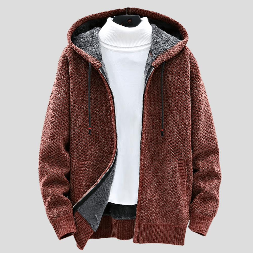 Felpa Uomo con Cappuccio in Maglia Regular Fit
