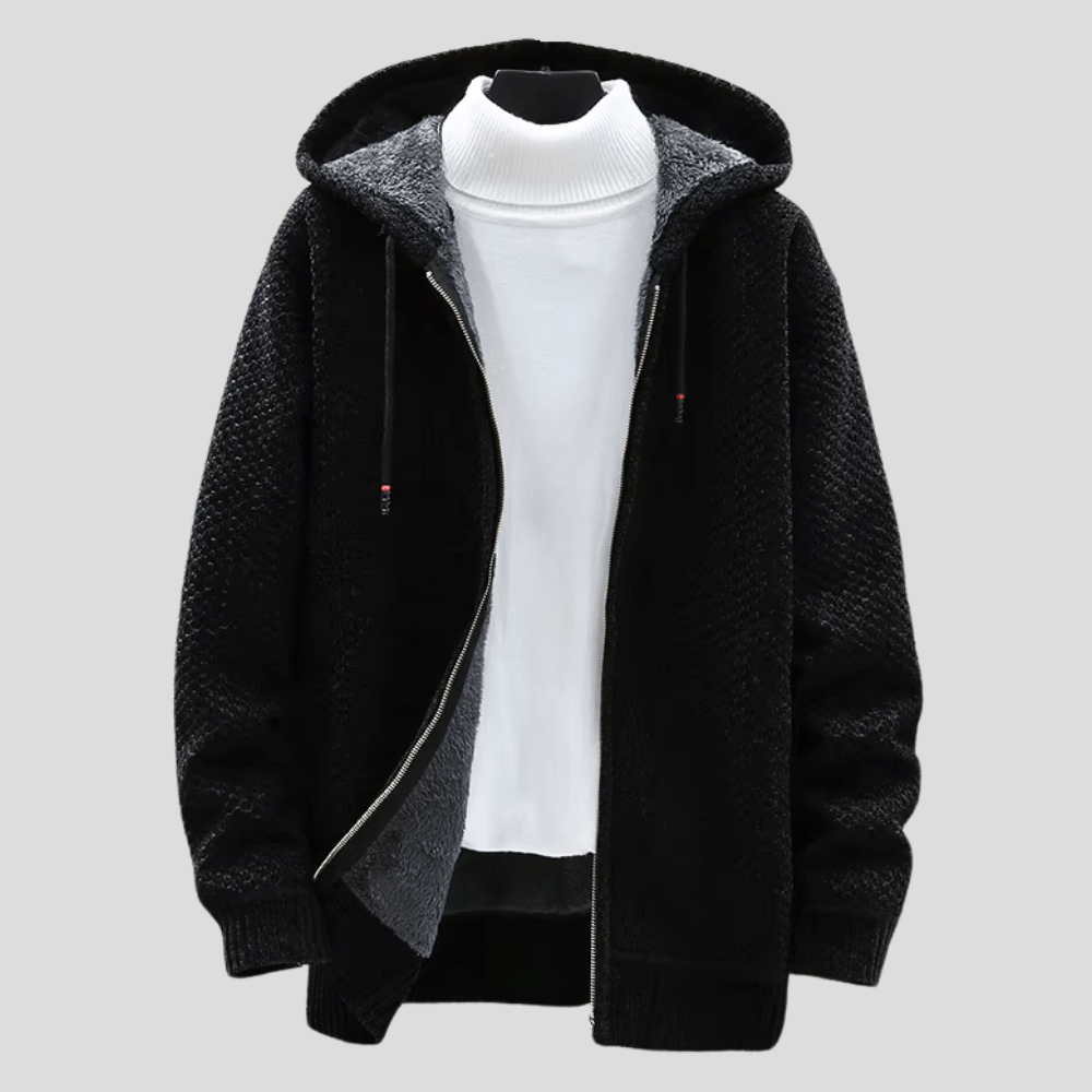 Felpa Uomo con Cappuccio in Maglia Regular Fit