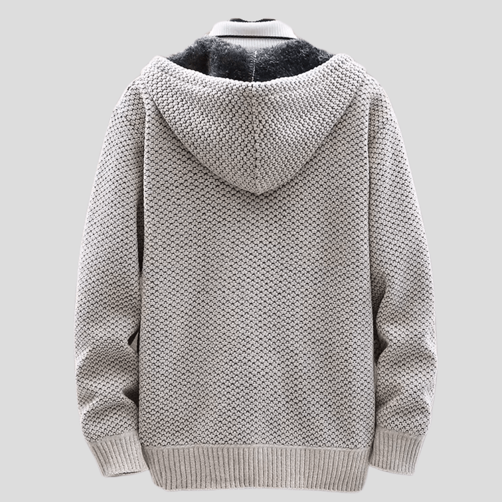 Felpa Uomo con Cappuccio in Maglia Regular Fit