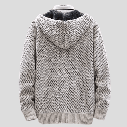 Felpa Uomo con Cappuccio in Maglia Regular Fit