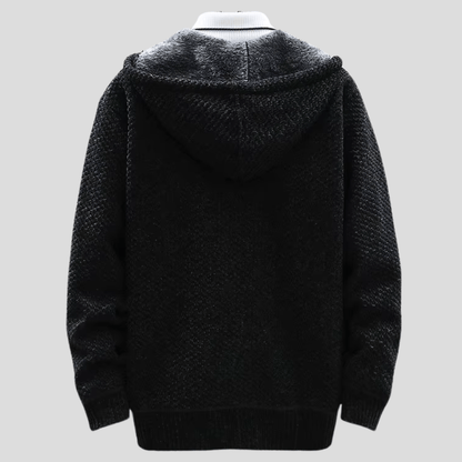 Felpa Uomo con Cappuccio in Maglia Regular Fit