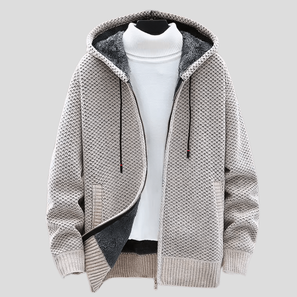 Felpa Uomo con Cappuccio in Maglia Regular Fit - Brentozzi