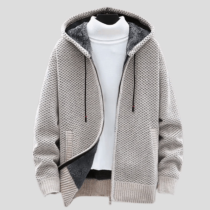 Felpa Uomo con Cappuccio in Maglia Regular Fit - Brentozzi