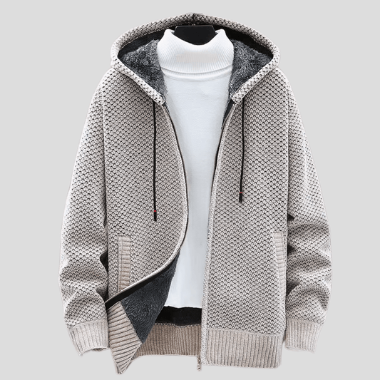 Felpa Uomo con Cappuccio in Maglia Regular Fit - Brentozzi