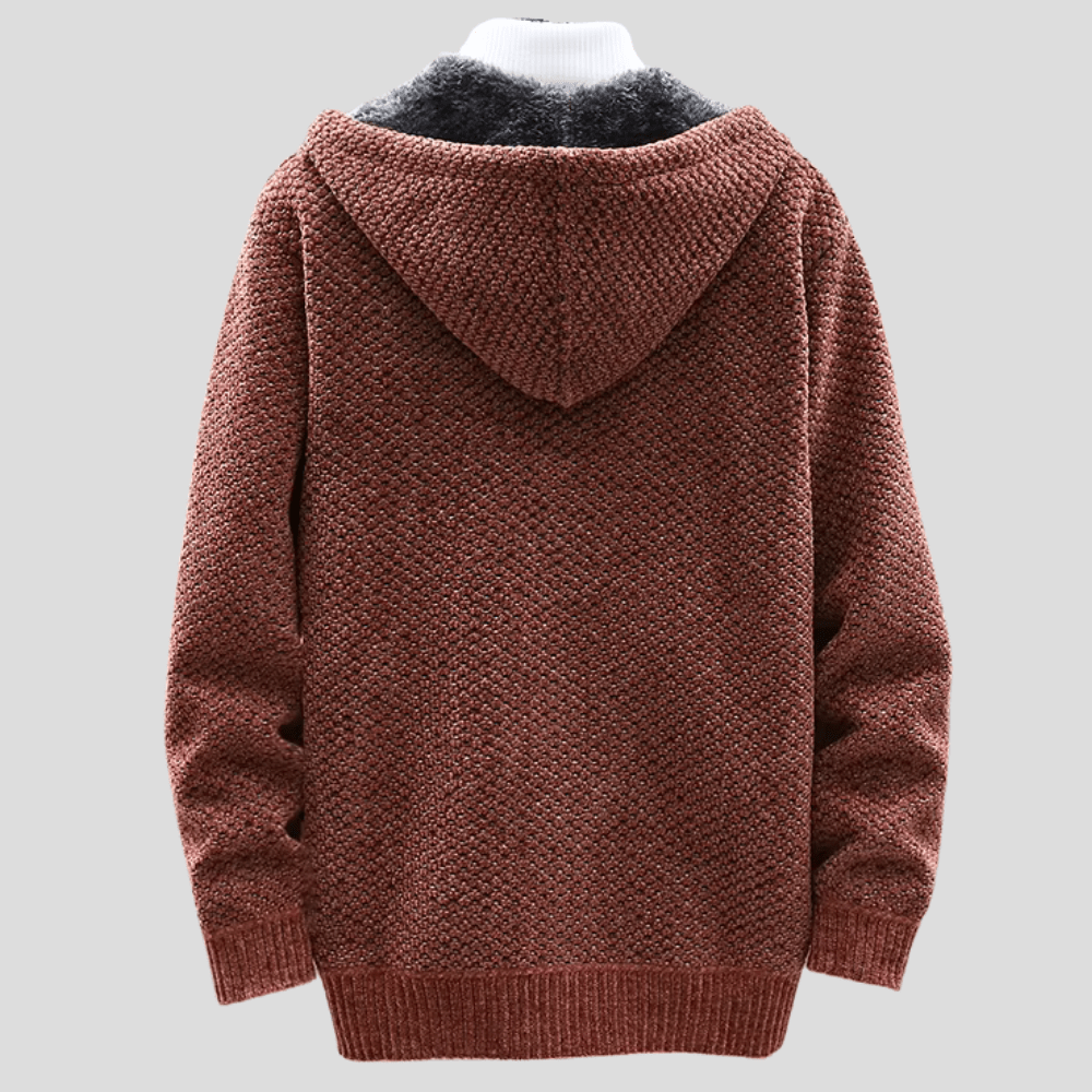 Felpa Uomo con Cappuccio in Maglia Regular Fit