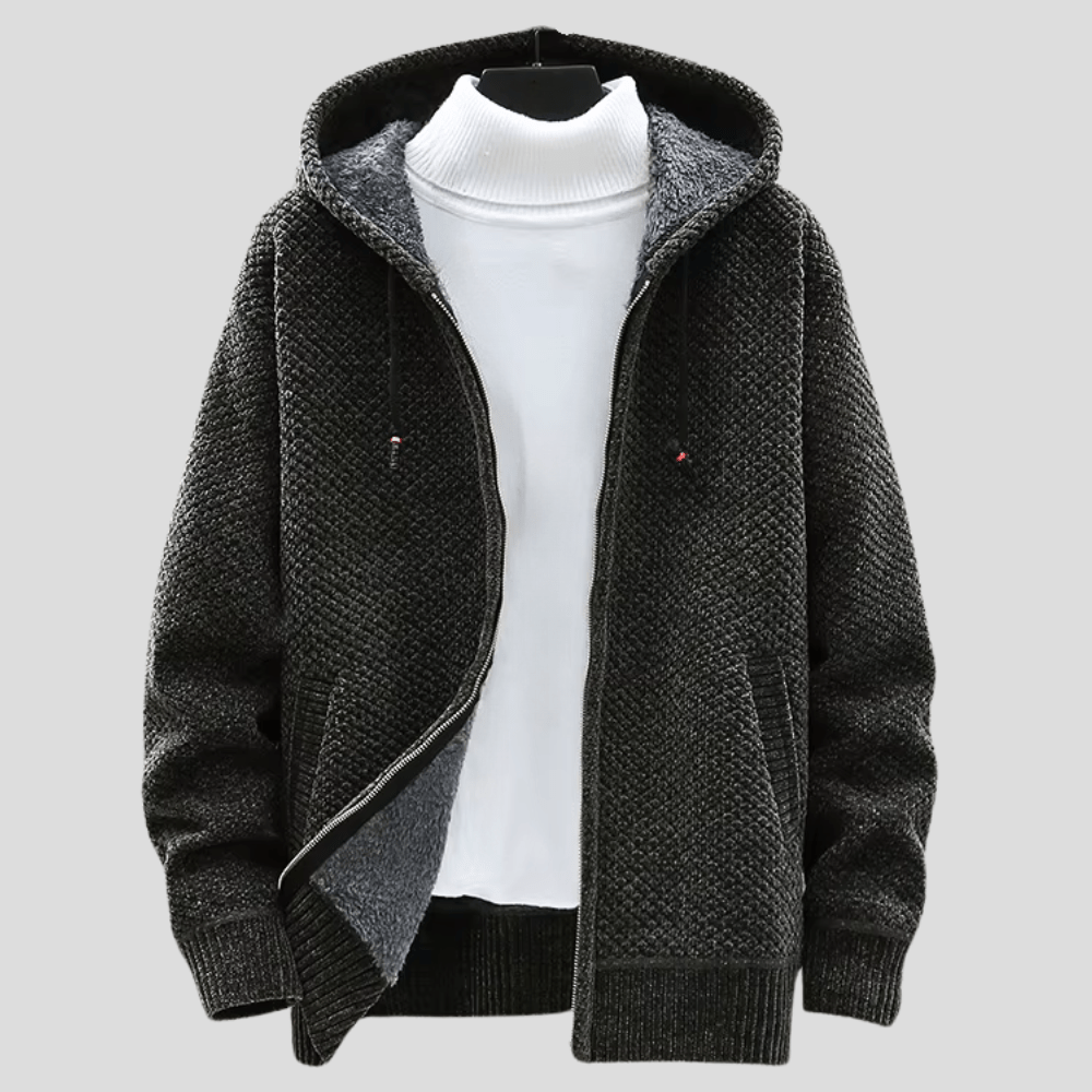 Felpa Uomo con Cappuccio in Maglia Regular Fit