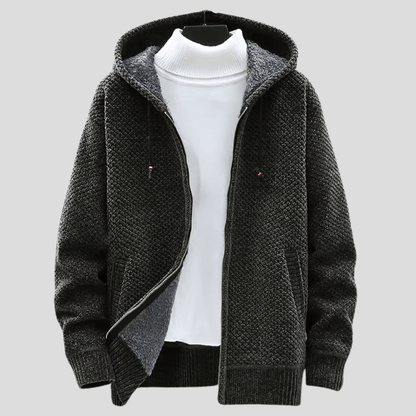 Felpa Uomo con Cappuccio in Maglia Regular Fit