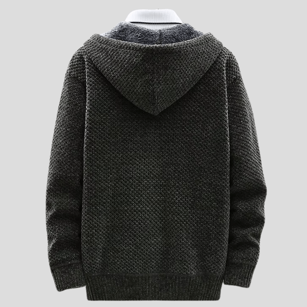 Felpa Uomo con Cappuccio in Maglia Regular Fit