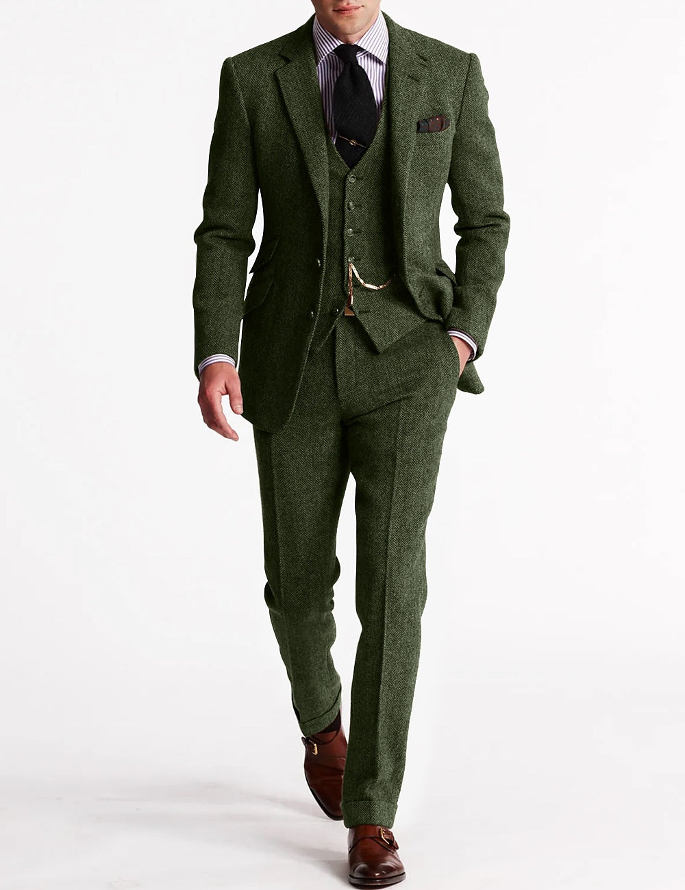 Completo Uomo Classico Tre Pezzi Elegante