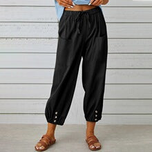 Pantaloni Cargo Donna con Coulisse Vita Elastico
