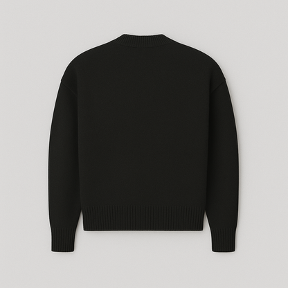 Maglione Oversize Donna con Motivo a Cuori Morbido