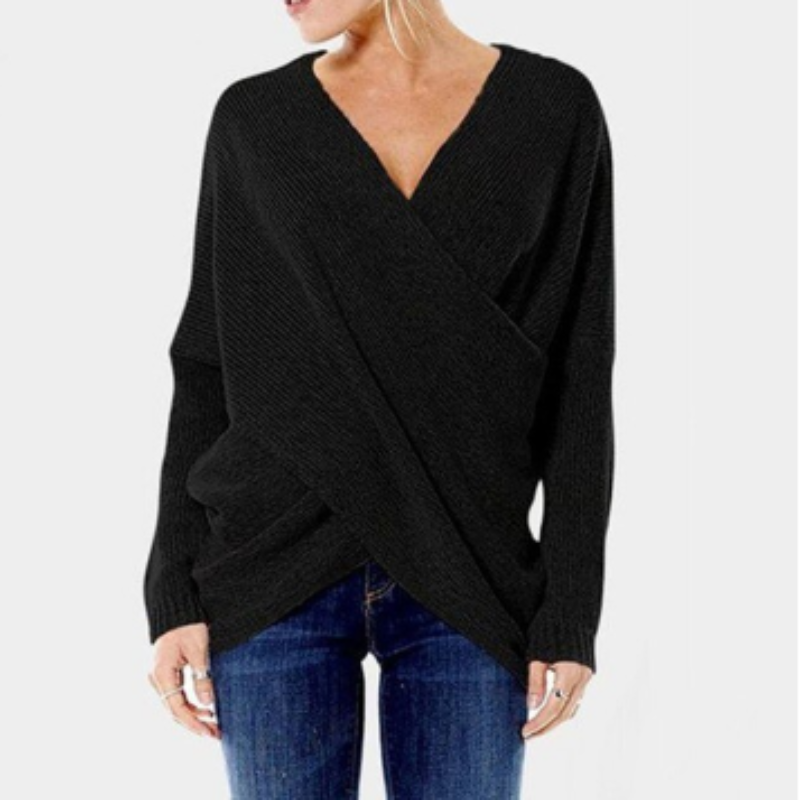 Maglione Donna in Cashmere Dettaglio Incrociato Autunno Inverno - Brentozzi