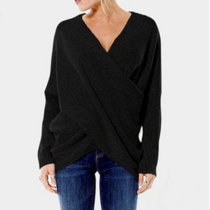 Maglione Donna in Cashmere Dettaglio Incrociato Autunno Inverno - Brentozzi