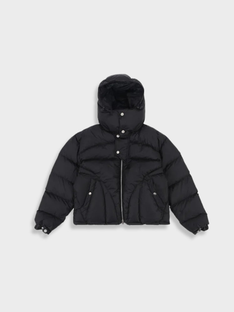Parka Uomo Imbottito con Cappuccio e Struttura Trapuntata