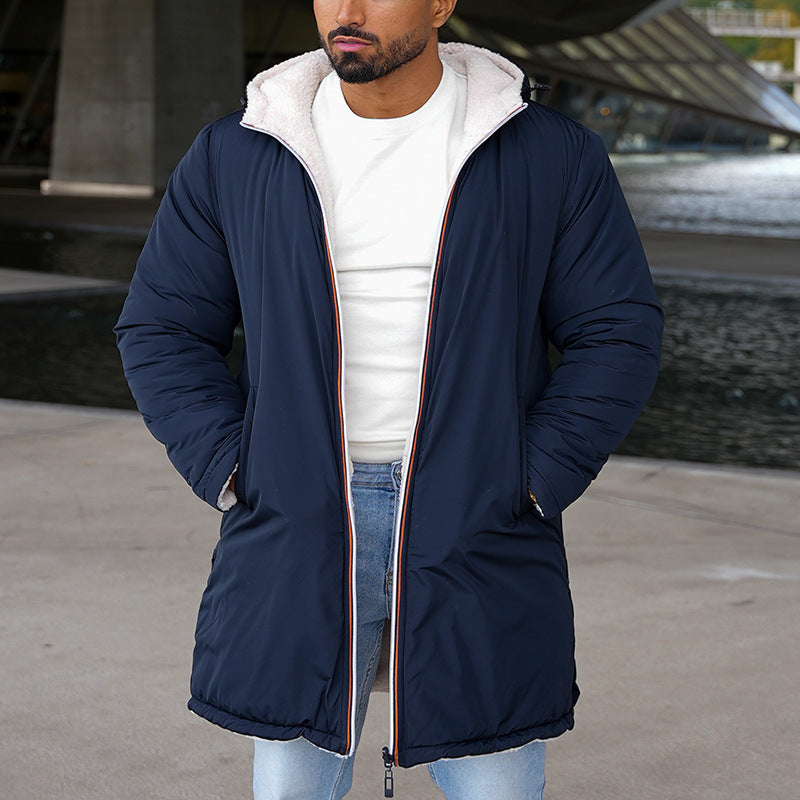 Parka Uomo Imbottito Caldo Cappuccio Regolabile