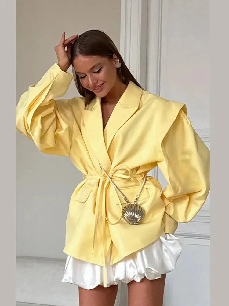 Blazer Donna con Lacci e Spalline Stile Moderno - Vesarelli