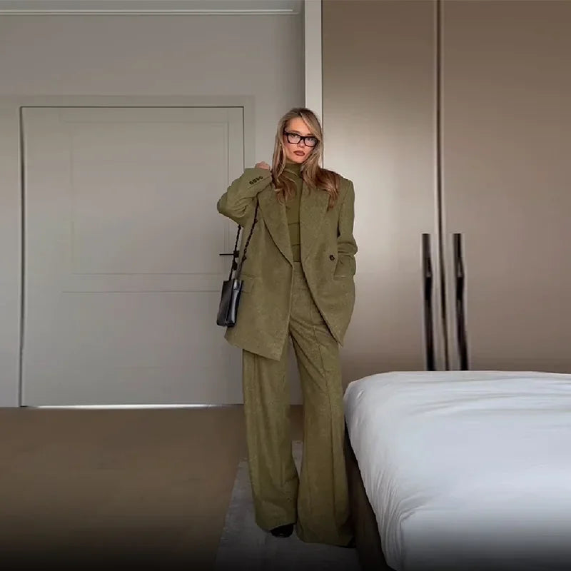 Completo Donna Blazer e Pantaloni Gamba Dritta - Vesarelli