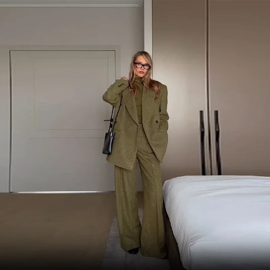 Completo Donna Blazer e Pantaloni Gamba Dritta - Vesarelli