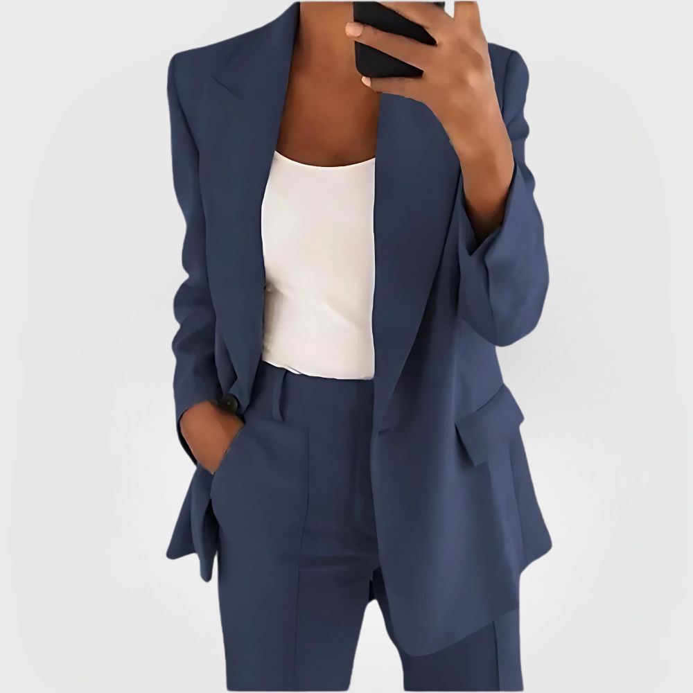 Completo Donna Blazer e Pantaloni Eleganti Slim Fit