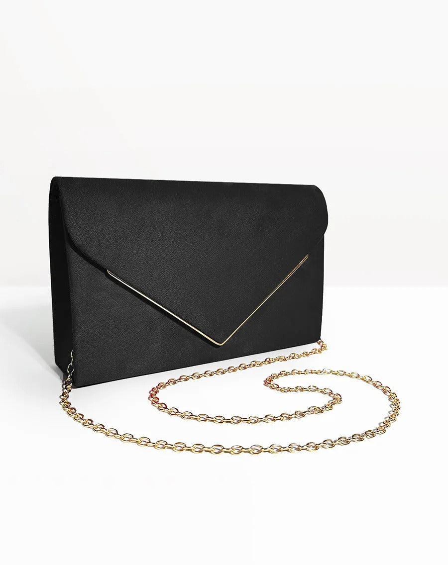 Clutch Donna in Velluto Effetto Camoscio Elegante