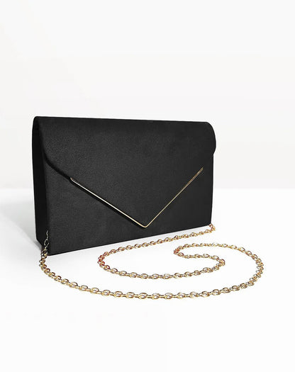 Clutch Donna in Velluto Effetto Camoscio Elegante