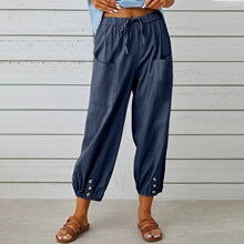 Pantaloni Cargo Donna con Coulisse Vita Elastico