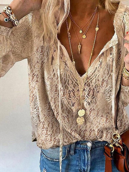 Camicia Donna Scollo Spacco Vestibilità Larga