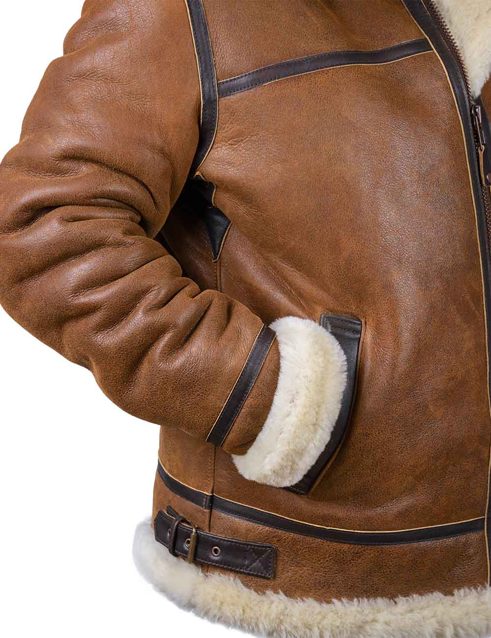 Giacca Bomber Uomo con Cappuccio in Pelliccia Sintetica