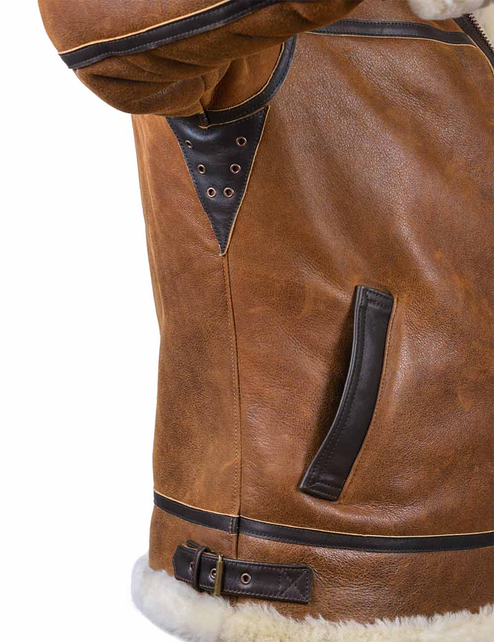 Giacca Bomber Uomo con Cappuccio in Pelliccia Sintetica