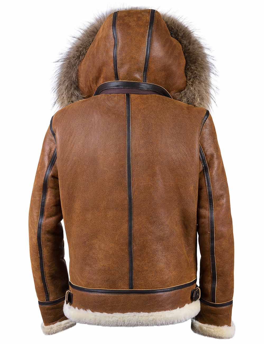 Giacca Bomber Uomo con Cappuccio in Pelliccia Sintetica