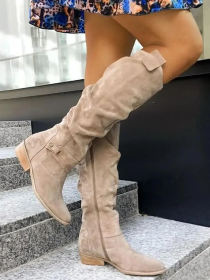 Stivali Donna Comodi Tacco Basso Elegante - Vesarelli