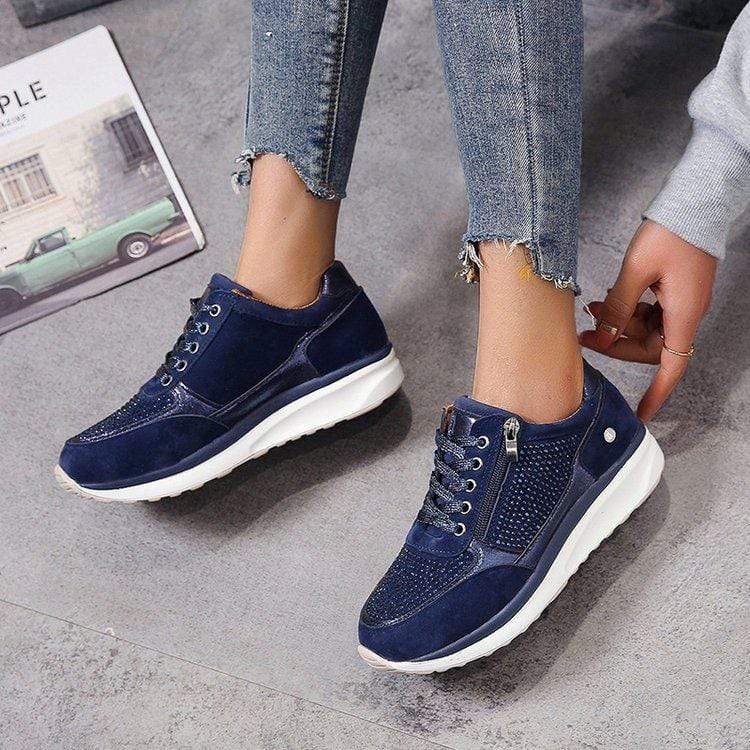 Sneaker Donna Plateau con Lacci e Zip Moda - Brentozzi