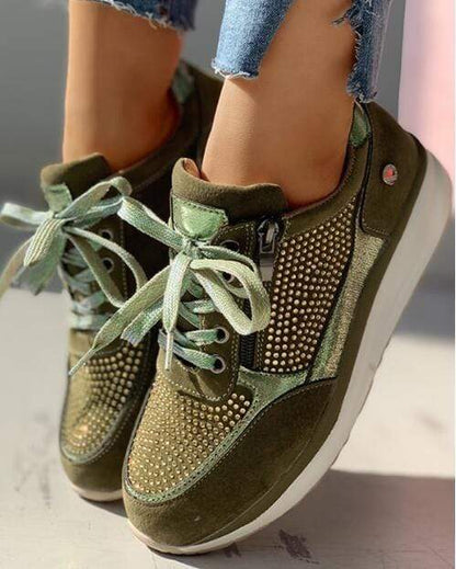 Sneaker Donna Platform con Lacci