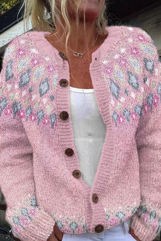 Cardigan Donna Stampa Morbido Regular Fit - Brentozzi