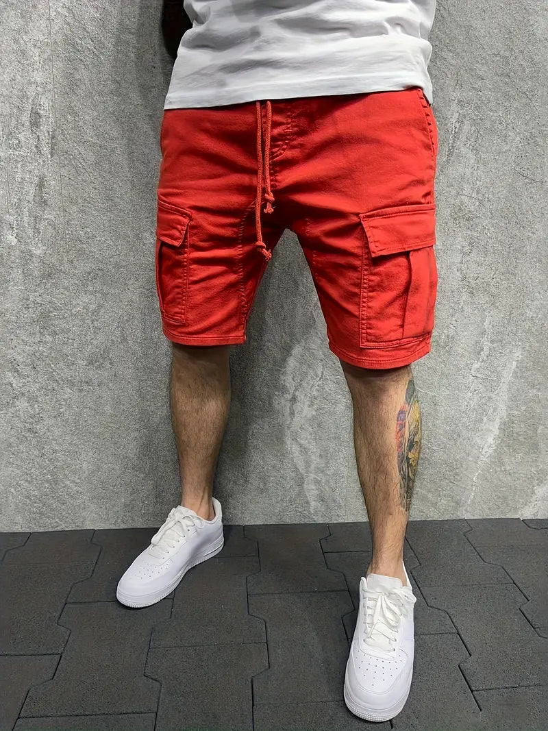 Bermuda Cargo Uomo con Coulisse e Tasche Utility