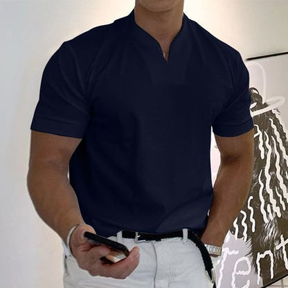 Polo Uomo Manica Corta Collo Alto