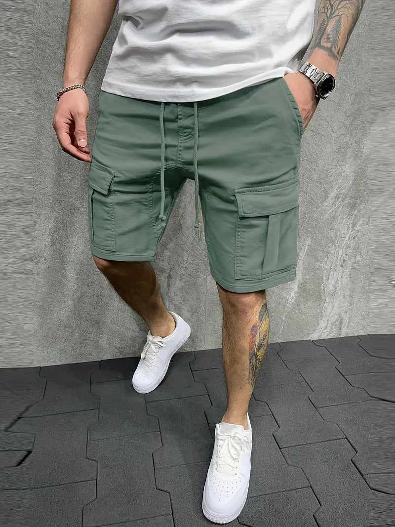 Bermuda Cargo Uomo con Coulisse e Tasche Utility