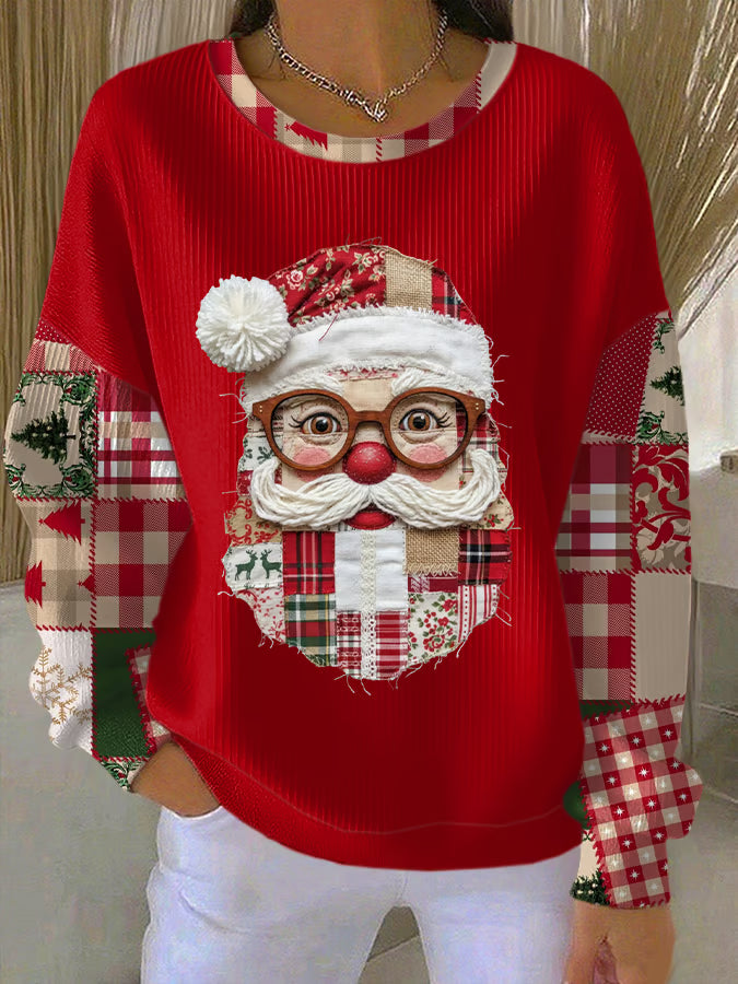 Maglione Natale Uomo con Motivo Babbo Natale Regular Fit