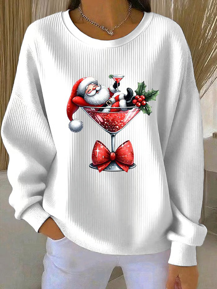 Maglione Natale Uomo con Motivo Babbo Natale Giocoso