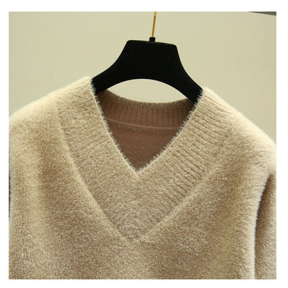Maglione Donna Scollo a V Manica Lunga