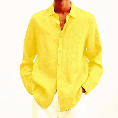 Camicia Uomo Manica Lunga Tessuto Leggero