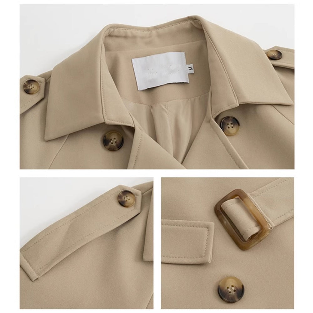 Trench Coat Donna Doppio Petto Lungo Classico