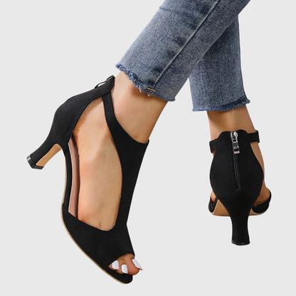 Sandali Donna Peep-Toe Tacco con Cut-Out