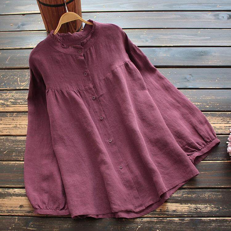 Camicia Donna Cotone Manica Lunga Slim Fit