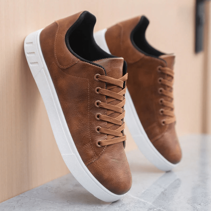 Sneakers Uomo in Pelle Design Elegante Comfortevole