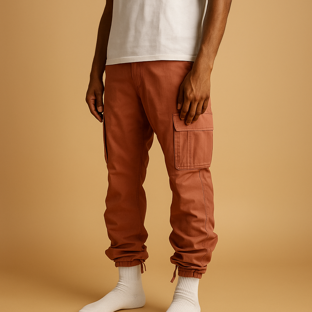 Pantaloni Uomo Tasche Orientate Vestibilità Dritta