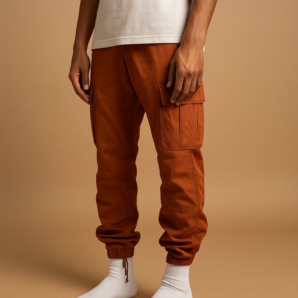 Pantaloni Uomo Tasche Orientate Vestibilità Dritta